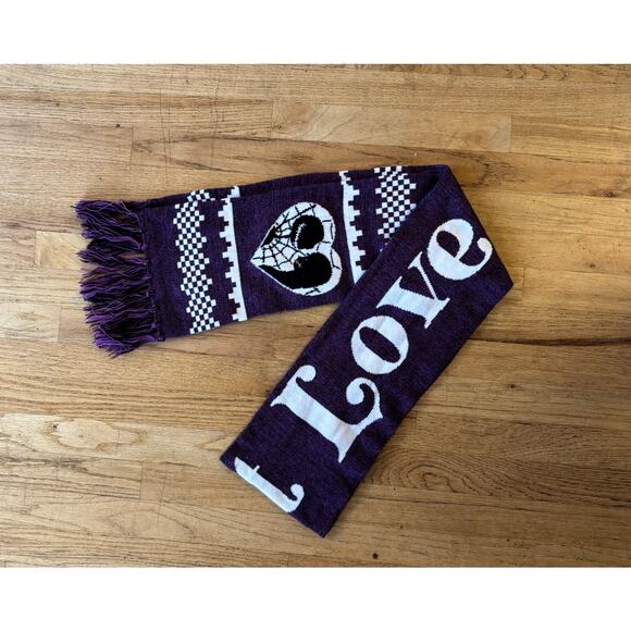 Disney The Nightmare Before Christmas Jack Skellington Knit Scarf Winter Soft - Picture 1 of 4
